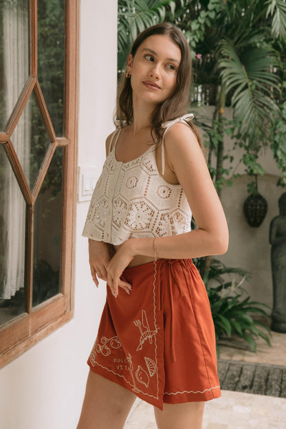 Cecil Crochet Top